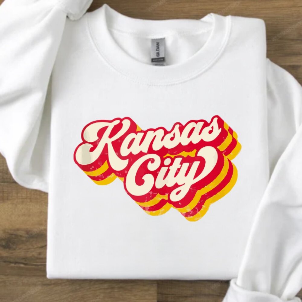 Kansas City Retro Sweatshirt (Color: White/New)